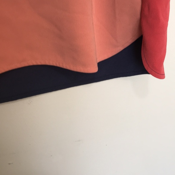 Banana Republic Blue orange ColorBlock Shift Dress size 8 - Picture 5 of 11